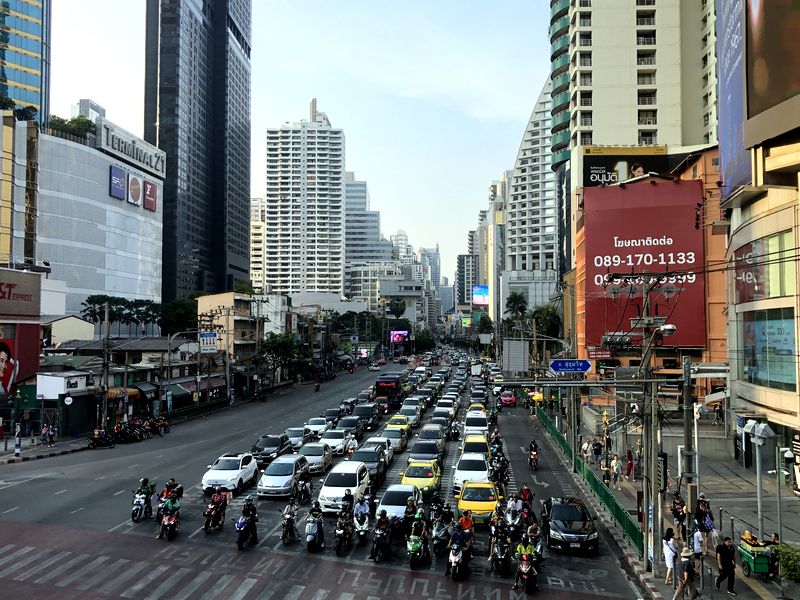 日本よりもはげしいバンコク中心部の交通渋滞